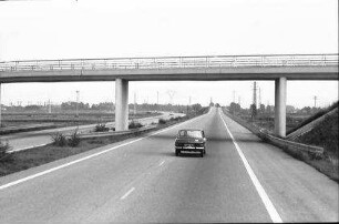 Rosheim: Elsass-Autobahn, südlich Straßburg, Autobahnbrücke