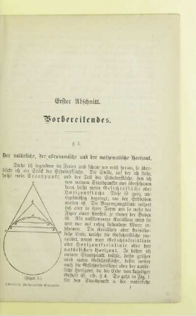 Erster Abschnitt. Vorbereitendes