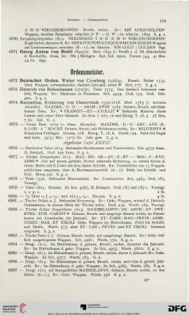 [Ordensmeister, Aebte, Pröpste, Wallfahrtsorte etc., Aebtissinnen] (Nr. 6972-7187)