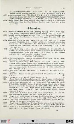 [Ordensmeister, Aebte, Pröpste, Wallfahrtsorte etc., Aebtissinnen] (Nr. 6972-7187)