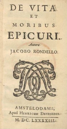 De vita et moribus Epicuri