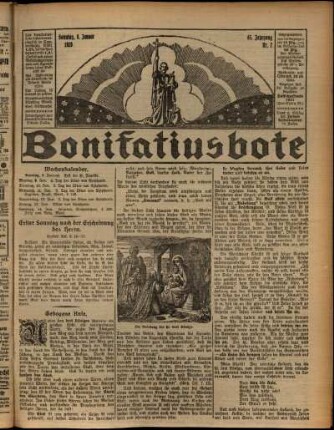 Erste Ausgabe vom Sonntag, den 08. Januar 1928.