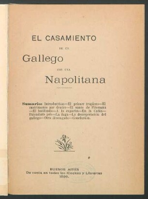 El casamiento de un gallego con una napolitana