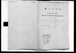 Akten betr. Prinz Georg, seine Gemahlin und Tochter