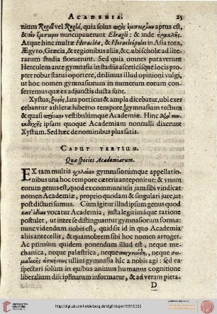 Caput Tertium