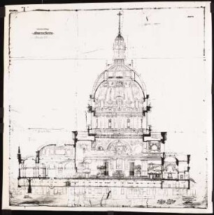 Berliner Dom: Schnitt durch die Kuppel ca. 1:200
