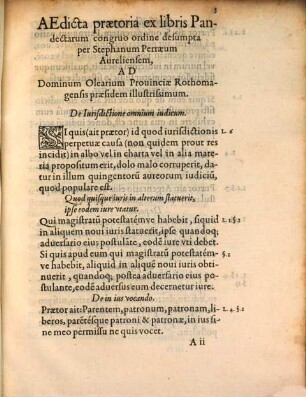Opusculum, aedicta praetoria ex libris pandectarum ... desumpta continens