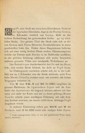 Der Klimatische Kurort Pegli und seine Umgebungen von H. Frühauf Nest einer Ansicht und einer Karte