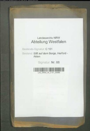 Meier auf dem Berge zu Herford, Besitzer des Vorwerks oder Küchenhofs / Stift auf dem Berge: Eigenbehörigkeit des Meiers Bd.1