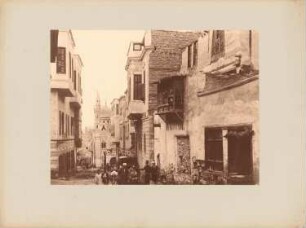 »Old Street«, Kairo: Marktstraße, Blick af Moschee