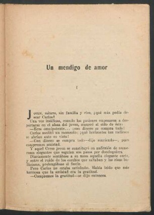 Un mendigo de amor