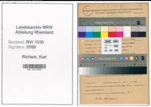 Entnazifizierung Karl Richwin , geb. 04.01.1894 (Hauer)