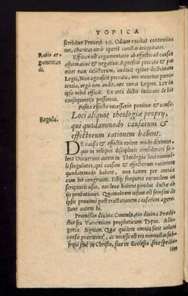 Loci aliquot theologiae proprii, qui quodammodo causarum et effectorum rationem habent.