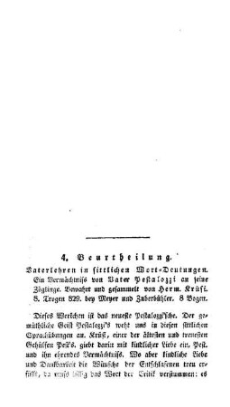 Beurtheilung