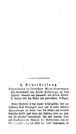 Beurtheilung