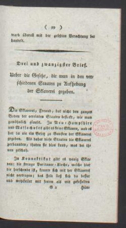 [Drei und zwanzigster Brief. - Sechs und zwanzigster Brief.]