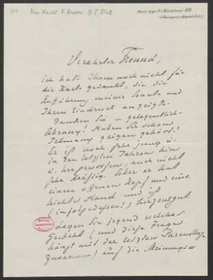 Brief an Robert Freund : 29.11.1916