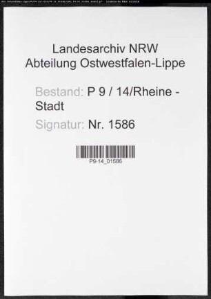 Sterberegister Standesamt Rheine-Stadt