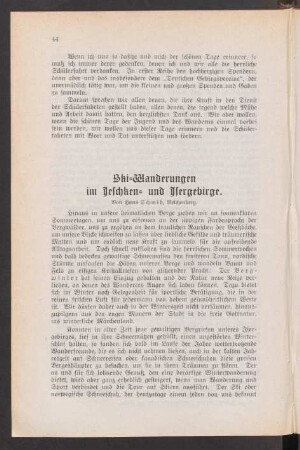 Ski-Wanderungen im Jeschken- und Isergebirge