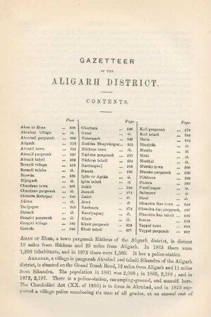 Gazetteer of the Aligarh District