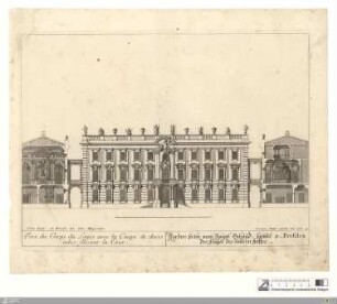 Face du Corps du Logis, avec la Coupe de deuxs ailes faisant la Cour
