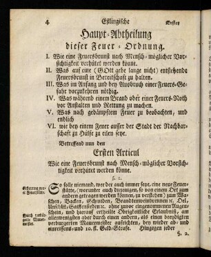 4, Haupt-Abtheilung dieser Feuer-Ordnung