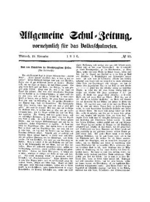 Aus dem Schulleben im Großherzogthum Hessen