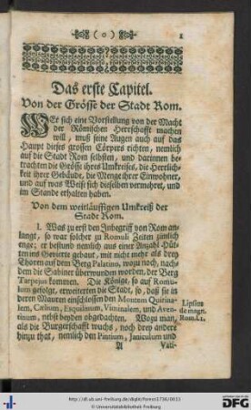 Das erste Capitel. Von der Grösse der Stadt Bonn.