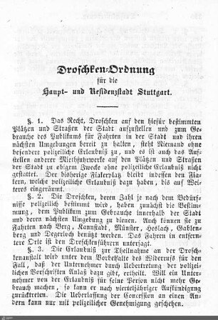Droschkenordnung