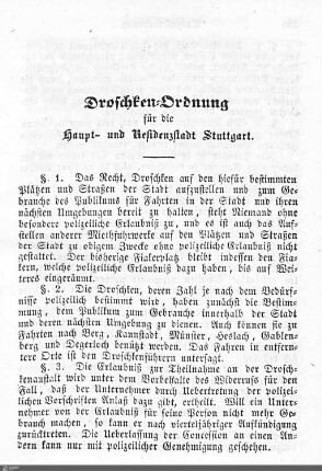 Droschkenordnung