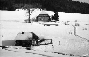 Waldau: Schwarzwaldhöfe und Bach im Schnee