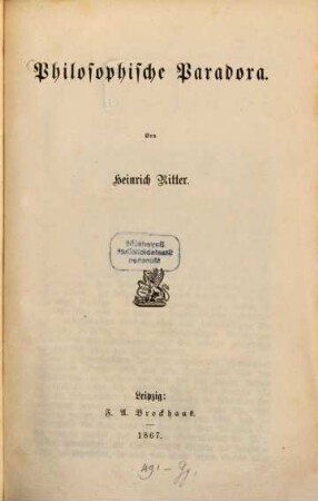 Philosophische Paradoxa