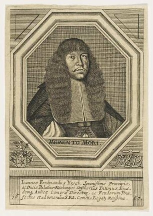 Bildnis des Ioannes Ferdinandus Yrsch