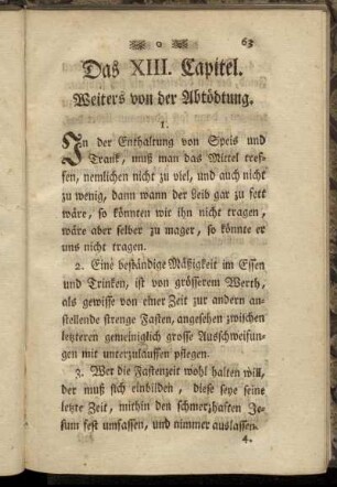Das XIII. Capitel. Weiters von der Abtödtung.