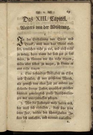 Das XIII. Capitel. Weiters von der Abtödtung.