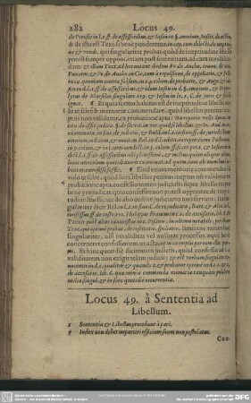Locus 49. à Sententia ad Libellum