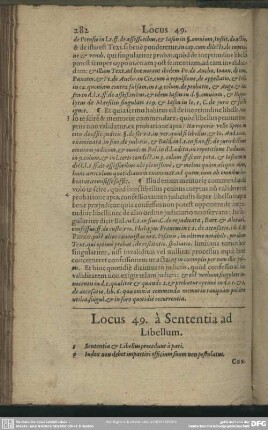 Locus 49. à Sententia ad Libellum