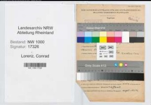 Entnazifizierung Conrad Lorentz, geb. 03.05.1889 (Revierfoerster)