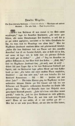 Fünfte Vigilie: Die Frau Hofrätin Anselmus …
