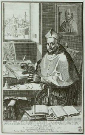 Robert Bellarmin (Kardinal) : R. Bellarmin mit Schreibgerät, 1604