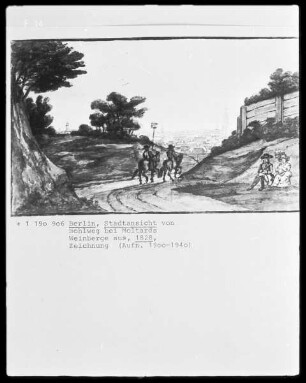 Stadtansicht, vom Hohlweg bei Moltards Weinbergen
