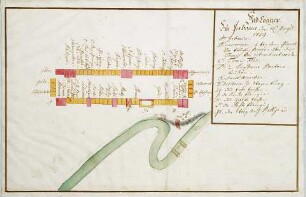 WHK 20 Russisch-Türkischer Krieg: Plan des Feldlagers bei Jabuka, 13. August 1739