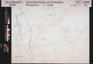 Gewerkschaft Zinnwalder Bergbau, Altenberg/Osterzgebirge; Grubenbetrieb Zinnwald in Sachsen und Sudetengau - Grubenbetriebskarte