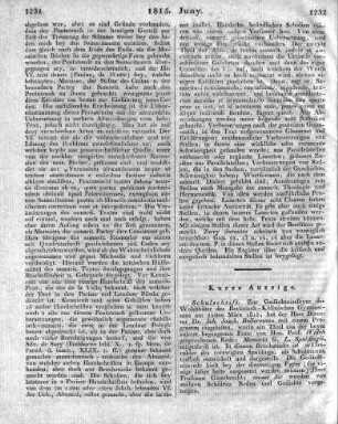 [Walch, Georg Ludwig: Memoria Georgii Ludovici Spaldingii. Berlin: Dieterici, 1815]