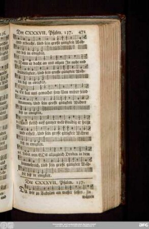 Der CXXXVII. Psalm. 137.