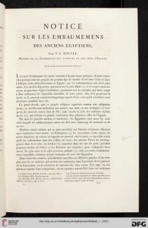 Notice sur les embaumemens des Anciens Égyptiens