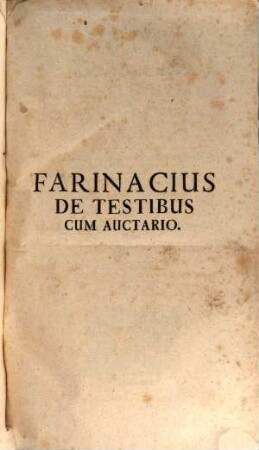 Tractatus integer de testibus