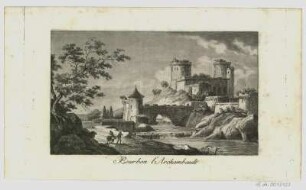 Ansicht des Schlosses in Bourbon-l'Archambault, Kupferstich, um 1800? : Bourbon l'Archambault. - [S.l., um 1800?]. - 1 Kunstbl.: Kupferst. ; 15 x 9 cm