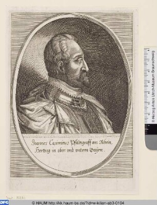 Johannes Casimirus, Pfaltzgraff am Rhein, Hertzog in ober: und untern Bayrn