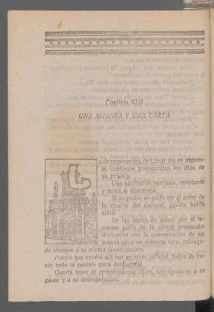 Capítulo XLII - Una alianza y una carta